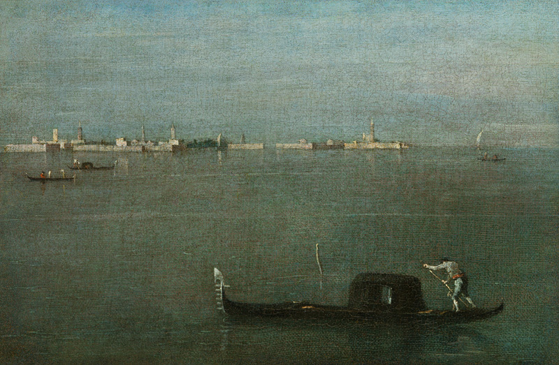 Gondolas on the Lagoon (Grey Lagoon) from Francesco Guardi