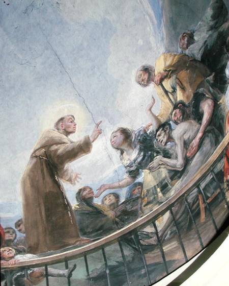 St. Anthony Preaching, detail from the Miracle of St. Anthony of Padua, from the cupola from Francisco José de Goya
