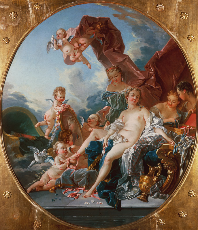 Venus at her Toilet - François Boucher as art print or hand painted oil.
