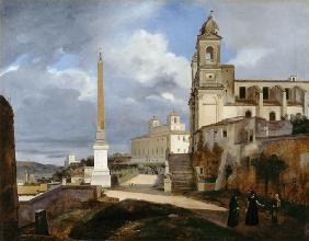 Santa Trinità dei Monti and Villa Medici in Rom