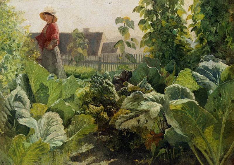 Cabbage garden in Schrobenhausen from Franz von Lenbach