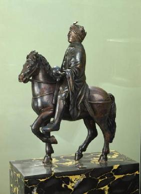 Equestrian statue of Charlemagne (742-81 - French School as art print or  hand painted oil.