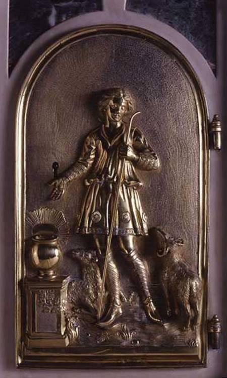 Relief of Christ the Shepherd, on the Tabernacle of the High Altar from from the School Chapel