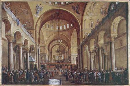 The Presentation of the New Doge to the People in the Basilica of San. Marco from Gabriele Bella