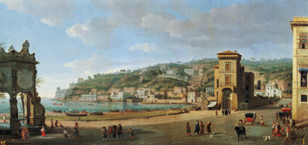 The Riviera of Chiaia at Naples - Gaspar van Wittel as art print or hand  painted oil.