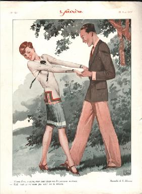 Illustration from ''Le Sourire'' (colour litho) 