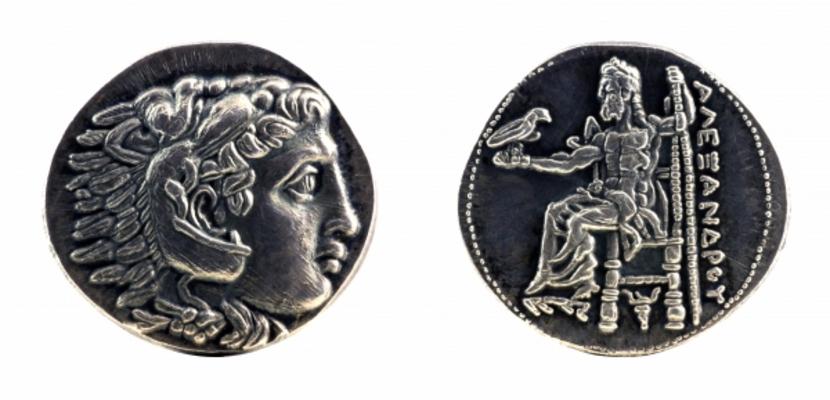 Greek silver tetradrachm from Alexander the Great from Georgios Kollidas