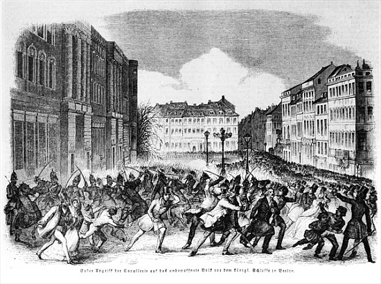Insurrection in Berlin in April 1848, illustration from ''Illustrierte Zeitung'' from German School