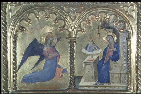 The Annunciation, detail from a polytych depicting The Lives of the Saints, from the Salone del II P from Giovanni  da Milano