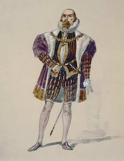 Costume for Alvise in Act III of La Gioc - Giuseppe Palanti as art print or  hand painted oil.