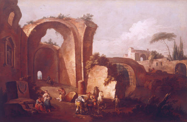 G. Zais, Ruines d''un batiment et vo tes from Giuseppe Zais