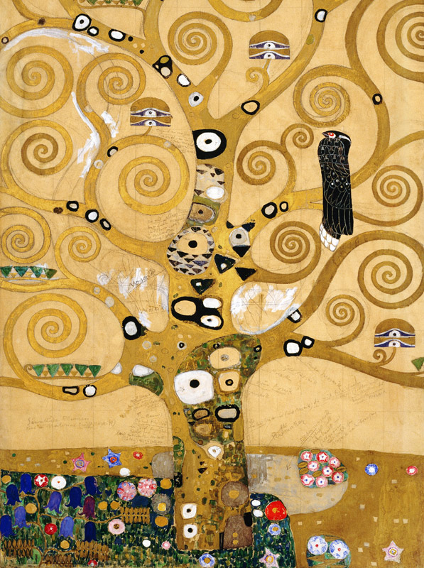 The tree of Life, The Arborvitae - middl - Gustav Klimt as art print or  hand painted oil.