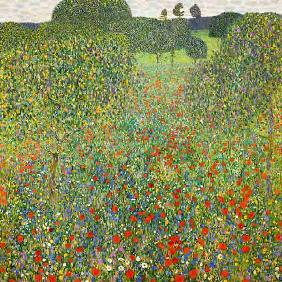 Garden with Sunflowers - oil painting of Gustav Klimt as art print or hand  painted oil.