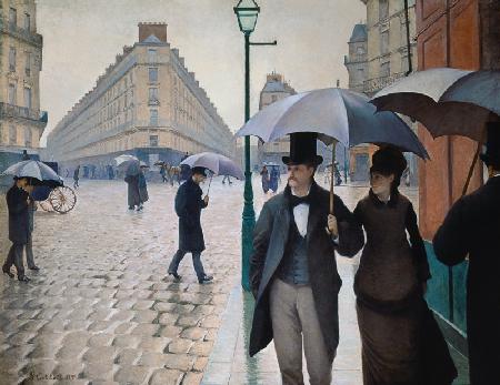 Street in Paris, Rain - Gustave Caillebotte