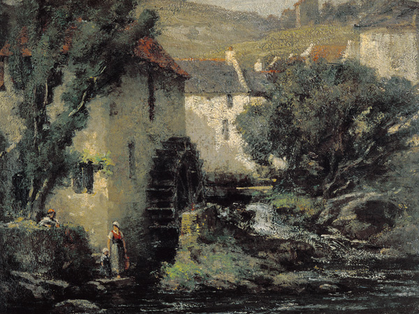 Watermill - Gustave Courbet as art print or hand painted oil.