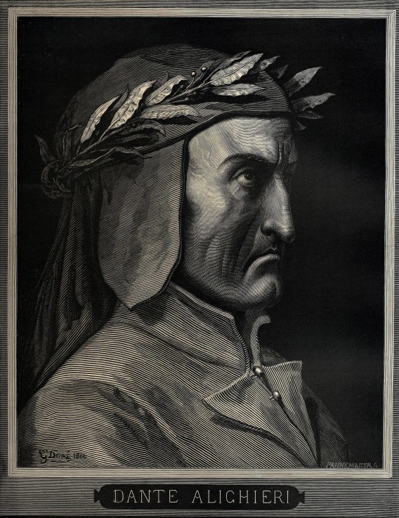 Dante Alighieri (1265-1321) - Gustave Doré as art print or hand painted oil.