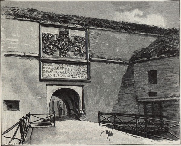 Tor der alten Festung in Komorn - Gyula (Julius) Háry as art print or hand  painted oil.