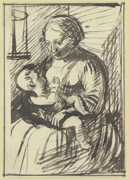 Breast-feeding Mary from Hendrik Goudt