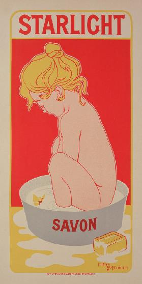 Reproduction of a poster advertising 'Starlight Soap', 1899 (colour litho) 1939