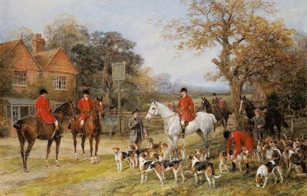 Meeting before the fox-hunt.