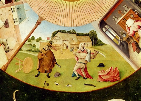 Wrath, detail from the Table of the Seve - Hieronymus Bosch as art print or  hand painted oil.