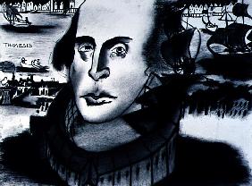 William Shakespeare (1564-1616) 1994 (charcoal on paper) 