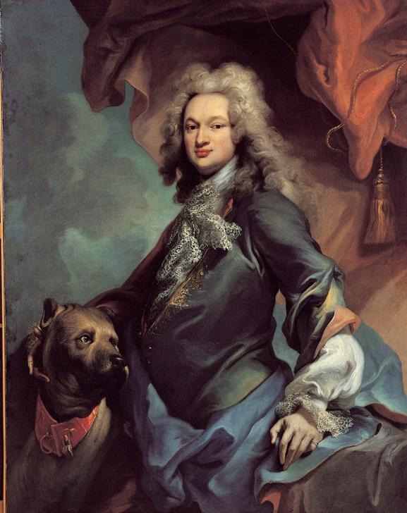 Portrait of a man with Great Dane from Jacopo Amigoni