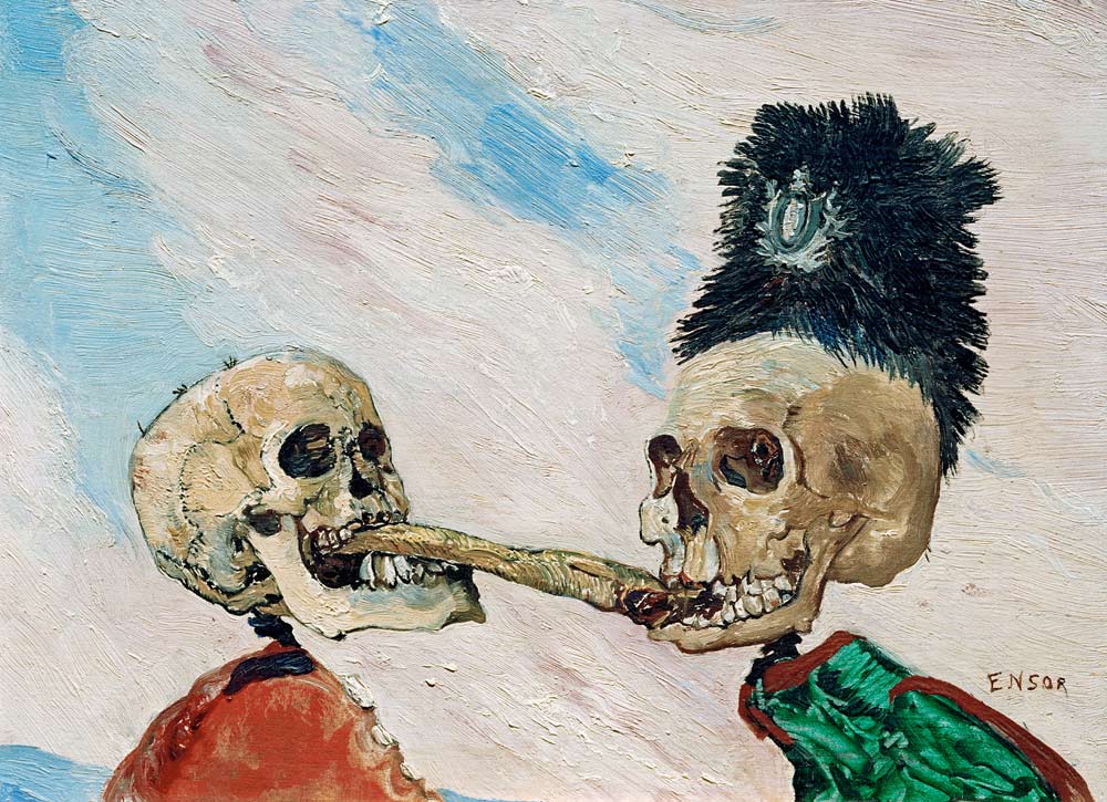 Skeletons Fighting over a Herring from James Ensor