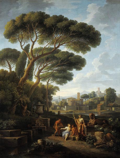 Laster Kruik uitslag Figures in a Roman landscape - Jan Frans van Bloemen as art print or hand  painted oil.