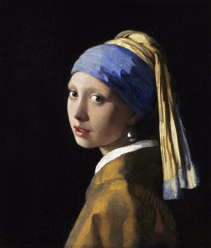 Girl with a pearl earring (restored version 1994) from Johannes Vermeer