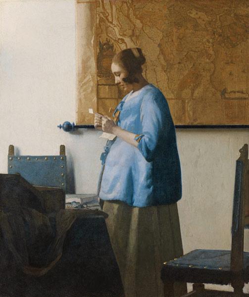 Woman in Blue Reading a Letter 1650/60