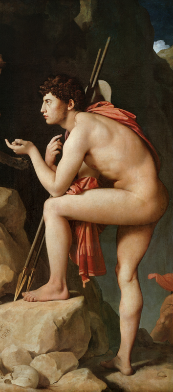 Oedipus and the Sphinx, 1808 (detail of - Jean Auguste Dominique Ingres as  art print or hand painted oil.