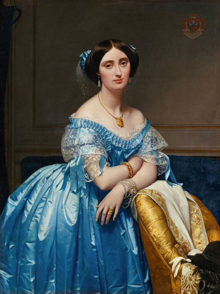 Jean Auguste Dominique Ingres - Portrait of the Princesse de Broglie as art  print or hand painted oil.