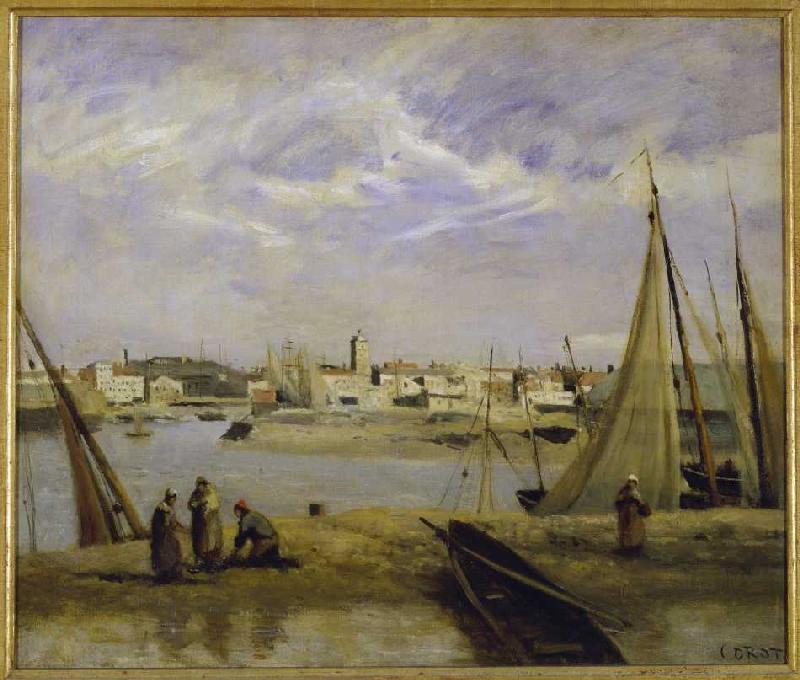 Look about a basin of Dünkirchen from Jean-Baptiste-Camille Corot