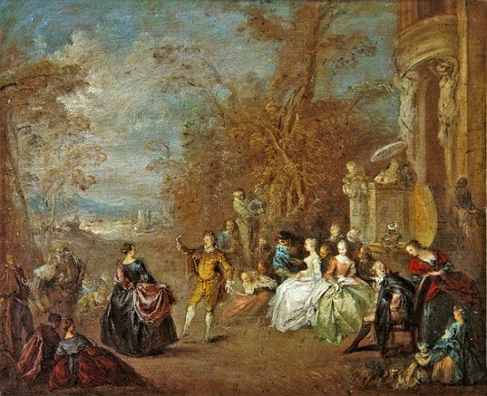 The Country Dance - Jean-Baptiste Joseph Pater as art print or hand painted  oil.