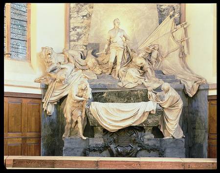 Tomb of Marshal Maurice de Saxe (1696-17 - Jean-Baptiste Pigalle as art  print or hand painted oil.