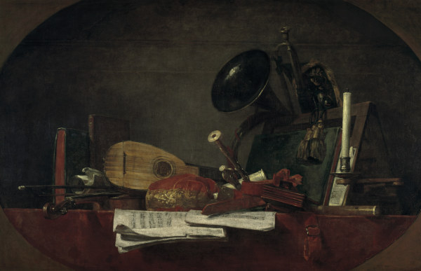 Chardin / Attributes of Music / Painting from Jean-Baptiste Siméon Chardin