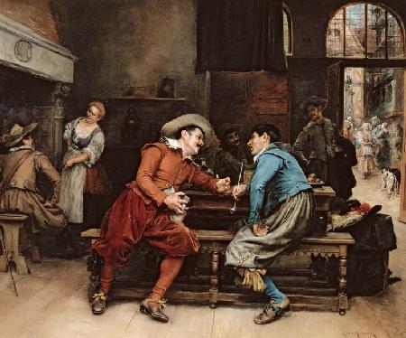 Two Men Talking in a Tavern