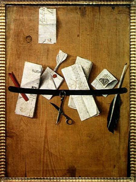 Trompe L'Oeil Still Life - Jean-Francois de la Motte as art print or hand  painted oil.