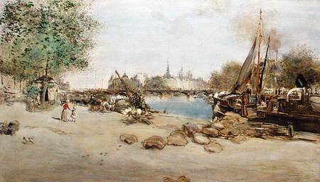 The Port St.Nicolas in Paris - Jean François Raffaelli as art print or hand  painted oil.