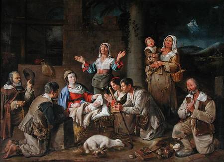 Adoration of the Shepherds - Jean Michelin as art print or hand painted oil.