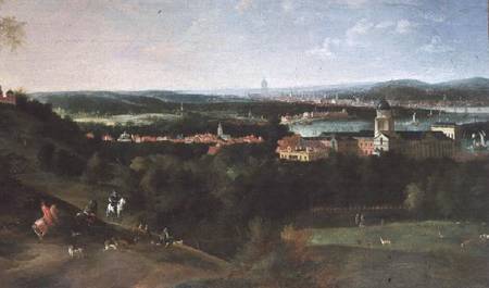 View across Greenwich Park towards London, Painted for Louis XV in Paris from Jean Rigaud