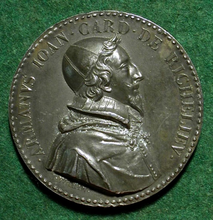 Medal Cardinal de Richelieu - Jean Warin as art print or hand painted oil.