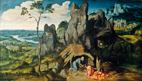 St. Jerome in the Desert - Joachim Patinir as art print or hand painted ...