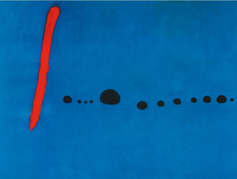 Blue II, 4-3-61 - (JM-276) - Joan Miro as art print or hand painted oil.