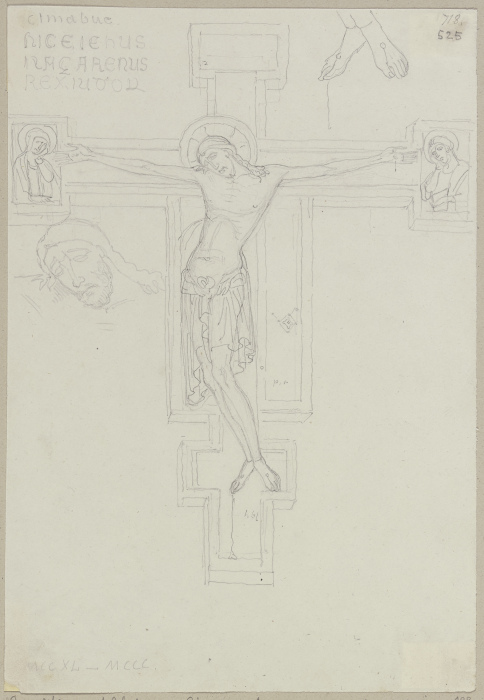Kruzifix auf Holz von Cimabue, ehemals im Kreuzgang von Santa Croce, jetzt in der Sakristei daselbst from Johann Ramboux