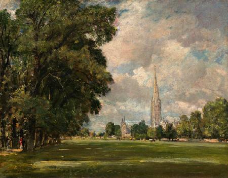 View of the cathedral of Salisbury.