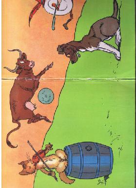 The little dog laughed to see such sport (colour litho)
