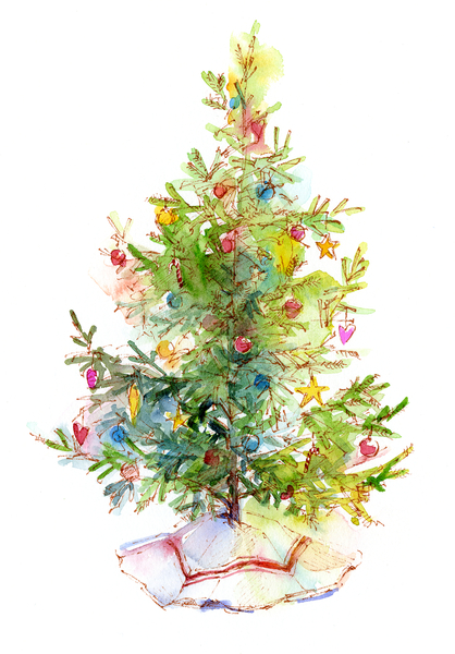 Christmas tree with skirt from John Keeling