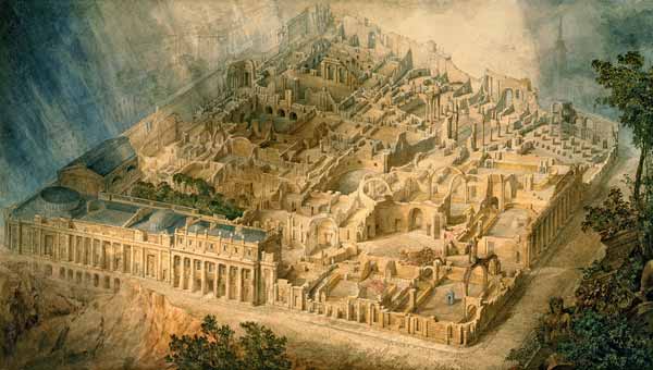 Bank of England as a Ruin from Joseph Michael Gandy